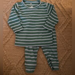 Oso & Me Baby Matching Set 12M | Organic Cotton Stripe Top & Pants